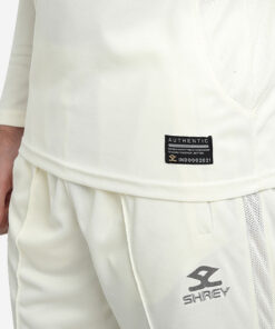Shrey Cricket Match Shirt LS Off White Angle 3