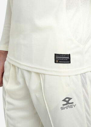 Shrey Cricket Match Shirt LS Off White Angle 3