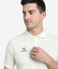 Shrey Cricket Match Shirt SS Off White Angle 1
