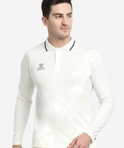 Shrey Cricket Premium Shirt LS Off White Angle 1