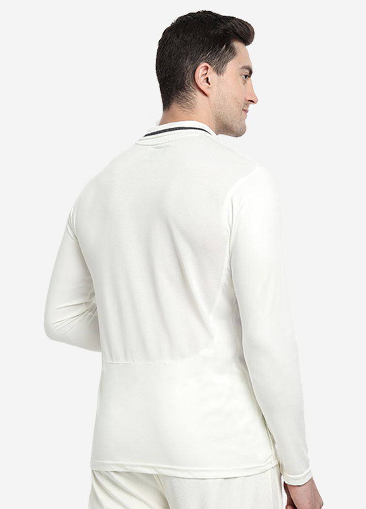 Shrey Cricket Premium Shirt LS Off White Angle 3