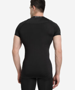Shrey Intense Compression Short Sleeve Top Black Angle 2